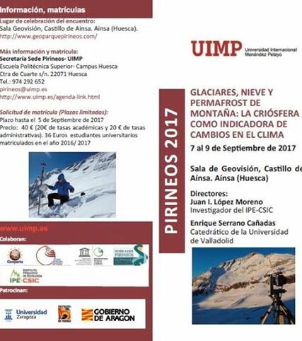 COURSE-UIMP-GLACIERS-SNOW-AND-PERMAFROST-OF-MOUNTAIN