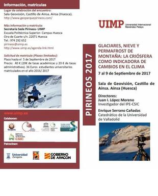 COURSE-UIMP-GLACIERS-SNOW-AND-PERMAFROST-OF-MOUNTAIN